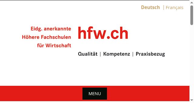 Screenshot of hfw.ch
