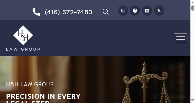 Screenshot of hhlawgroup.ca