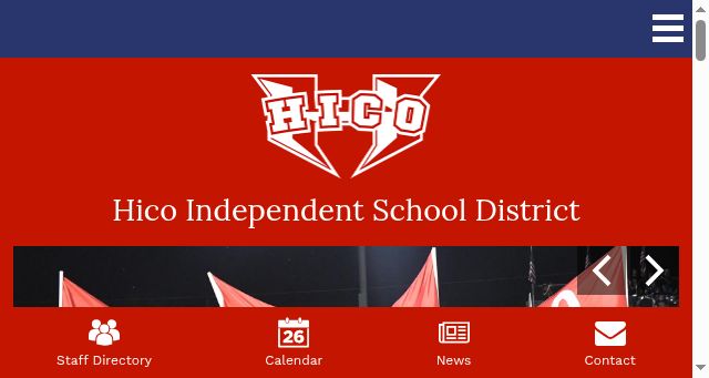 Screenshot of hico-isd.net