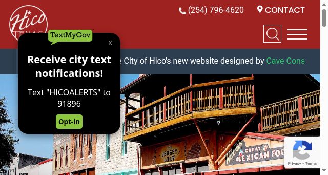 Screenshot of hico-tx.com