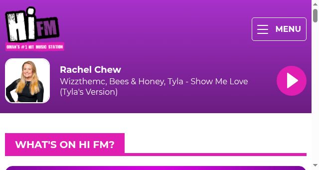 Screenshot of hifmradio.com