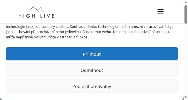 Screenshot of high-live.cz