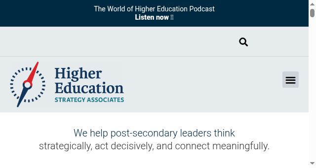 Screenshot of higheredstrategy.com