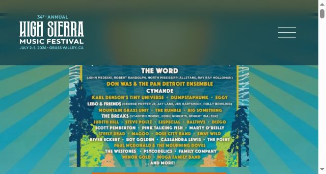 Screenshot of highsierramusic.com