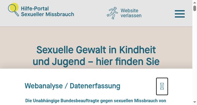 Screenshot of hilfe-portal-missbrauch.de