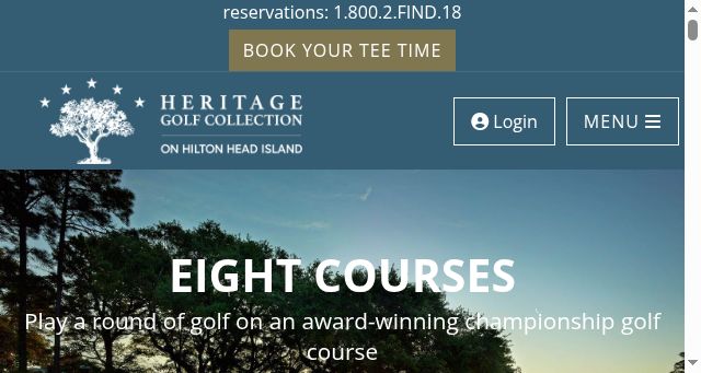 Screenshot of hiltonheadgolf.net