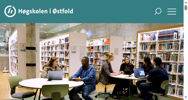 Screenshot of hiof.no