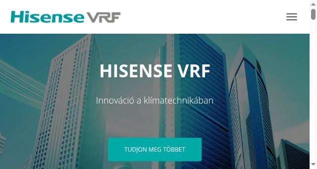 Screenshot of hisense-vrf.hu