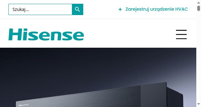 Screenshot of hisensehvac.pl