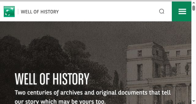 Screenshot of histoire.bnpparibas