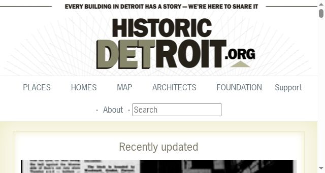 Screenshot of historicdetroit.org