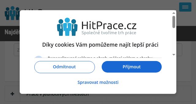 Screenshot of hitprace.cz