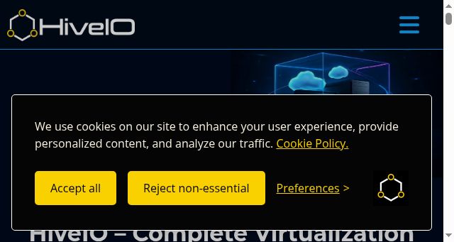 Screenshot of hiveio.com