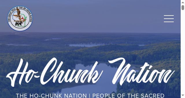 Screenshot of ho-chunknation.com