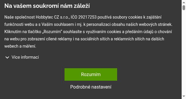 Screenshot of hobbytec.cz