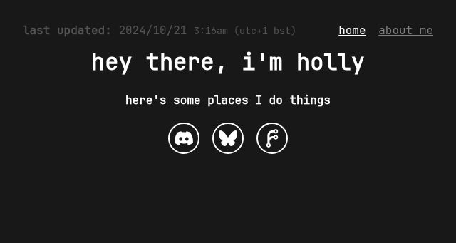 Screenshot of holly.lgbt