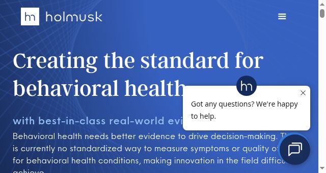 Screenshot of holmusk.com