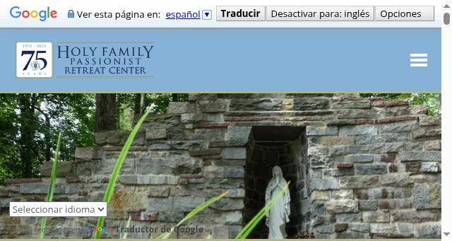 Screenshot of holyfamilyretreat.org