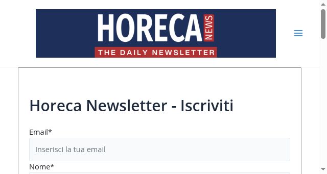 Screenshot of horecanewsletter.com