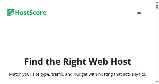 Screenshot of hostscore.net