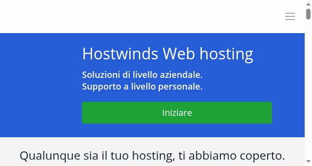 Screenshot of hostwinds.it