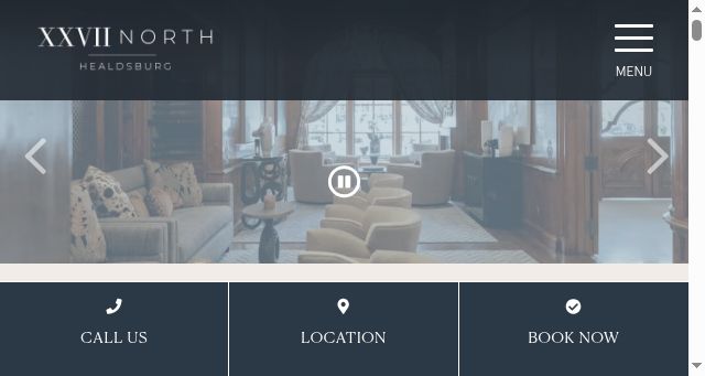 Screenshot of hotel27north.com