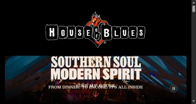 Screenshot of houseofblues.com