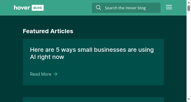 Screenshot of hover.blog