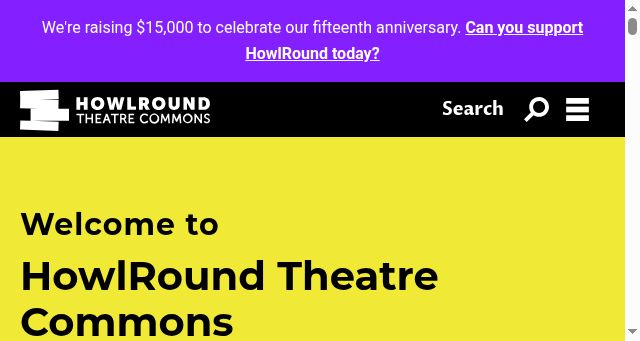 Screenshot of howlround.com