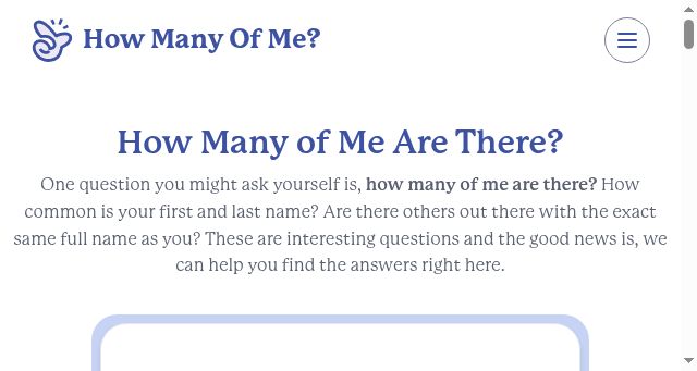 Screenshot of howmanyofme.io