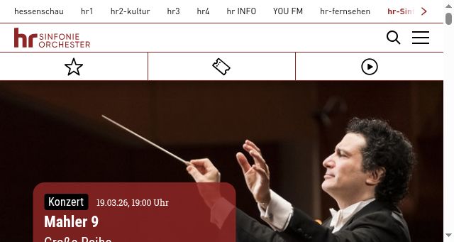 Screenshot of hr-sinfonieorchester.de