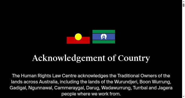 Screenshot of hrlc.org.au