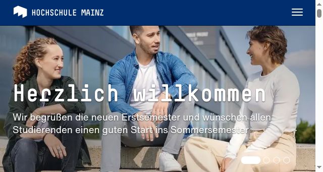 Screenshot of hs-mainz.de