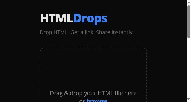 Screenshot of htmldrops.com