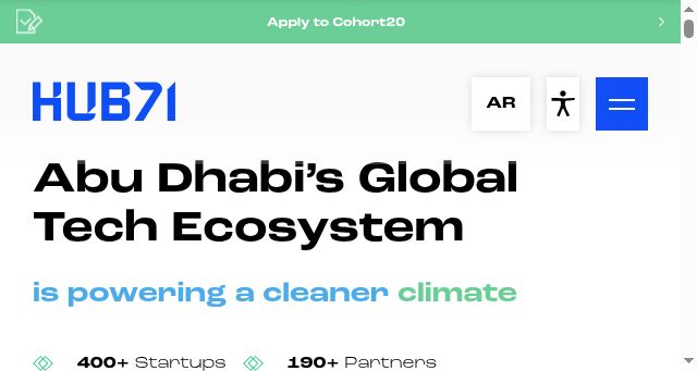 Screenshot of hub71.com