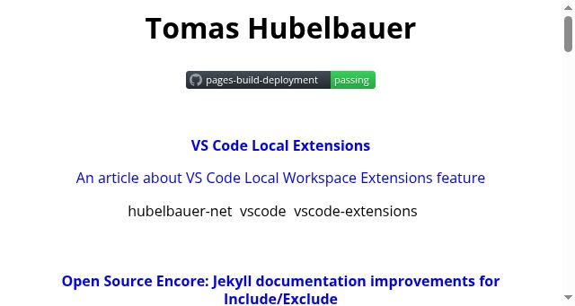 Screenshot of hubelbauer.net