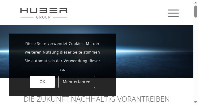 Screenshot of huber-group.com