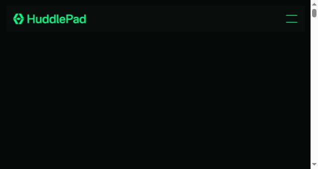 Screenshot of huddlepad.xyz