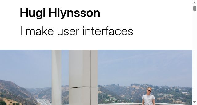 Screenshot of hugihlynsson.com