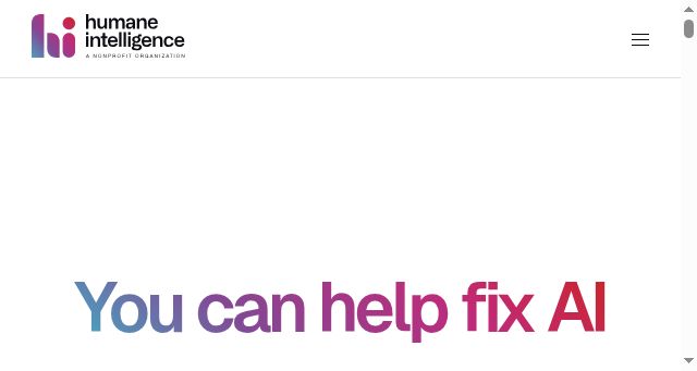 Screenshot of humane-intelligence.org
