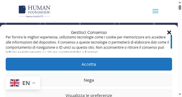 Screenshot of humanfoundation.it