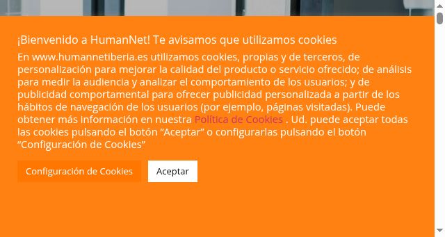 Screenshot of humannetiberia.es