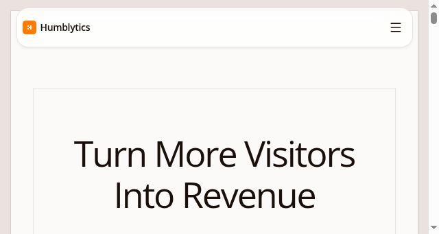 Screenshot of humblytics.com