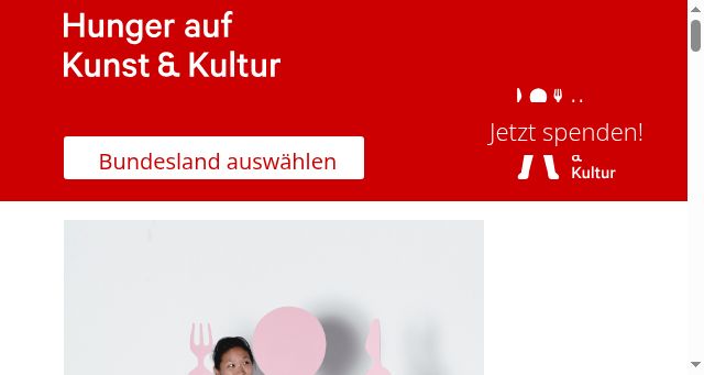 Screenshot of hungeraufkunstundkultur.at