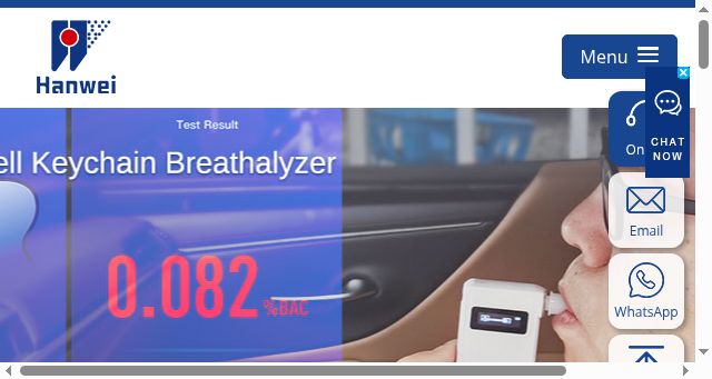 Screenshot of hwalcoholtester.com