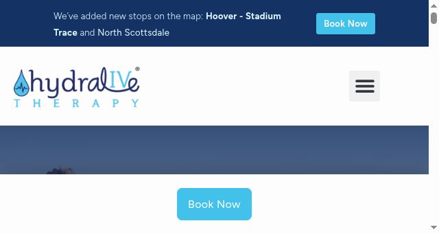 Screenshot of hydralivetherapy.com