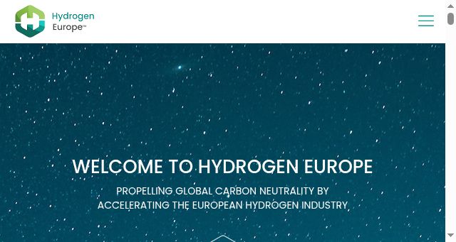 Screenshot of hydrogeneurope.eu
