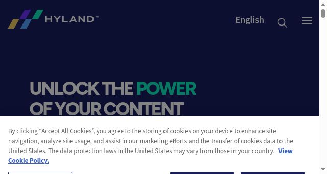 Screenshot of hyland.com