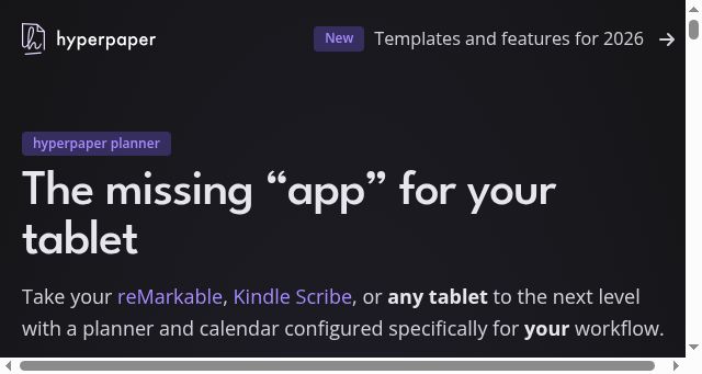 Screenshot of hyperpaper.me