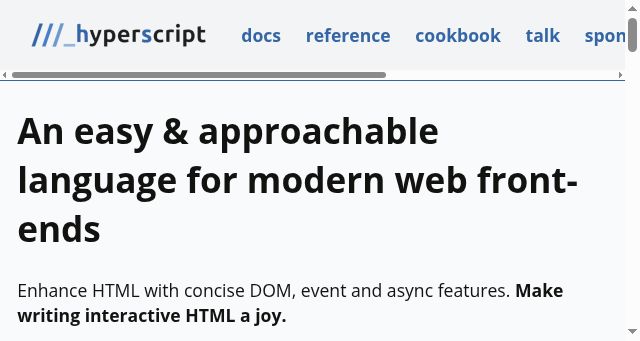Screenshot of hyperscript.org